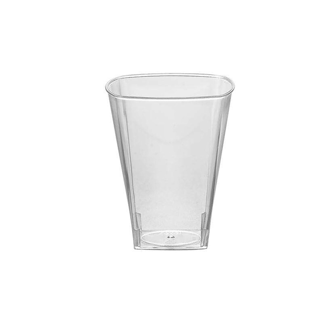Square top plastic glasses